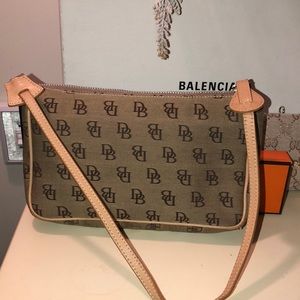 Dooney & Bourke Made in Italy Canvas Monogram Wristlet Clutch Pochette